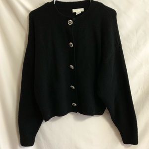 H&M Rhinestone Button Up Cardigan